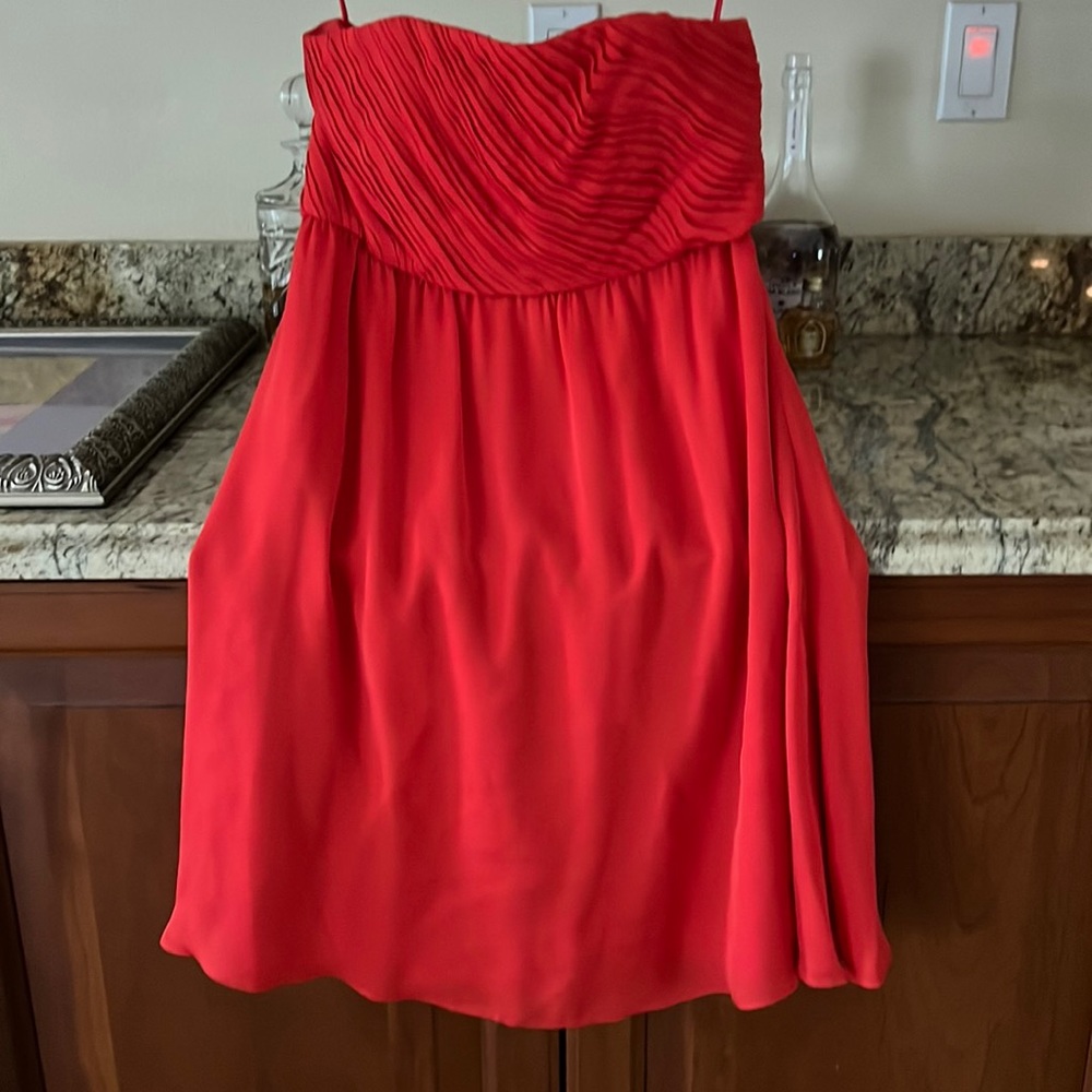 Size 4 Alice + Olivia strapless red dress